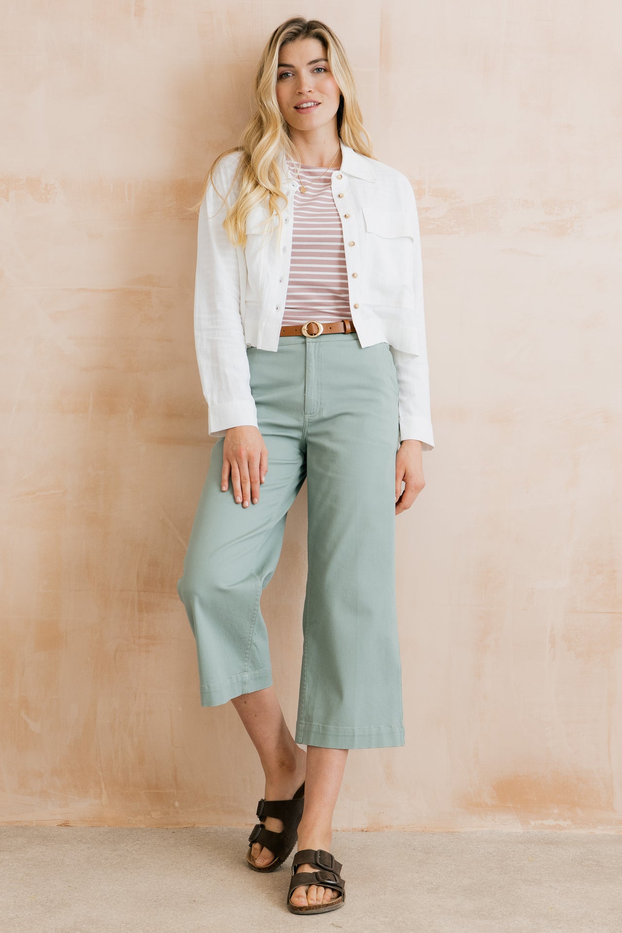 Lily and Me Isla Stretch Twill Crop Trousers