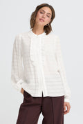Fransa Frbina Shirt-Shirts & Tops-White finn