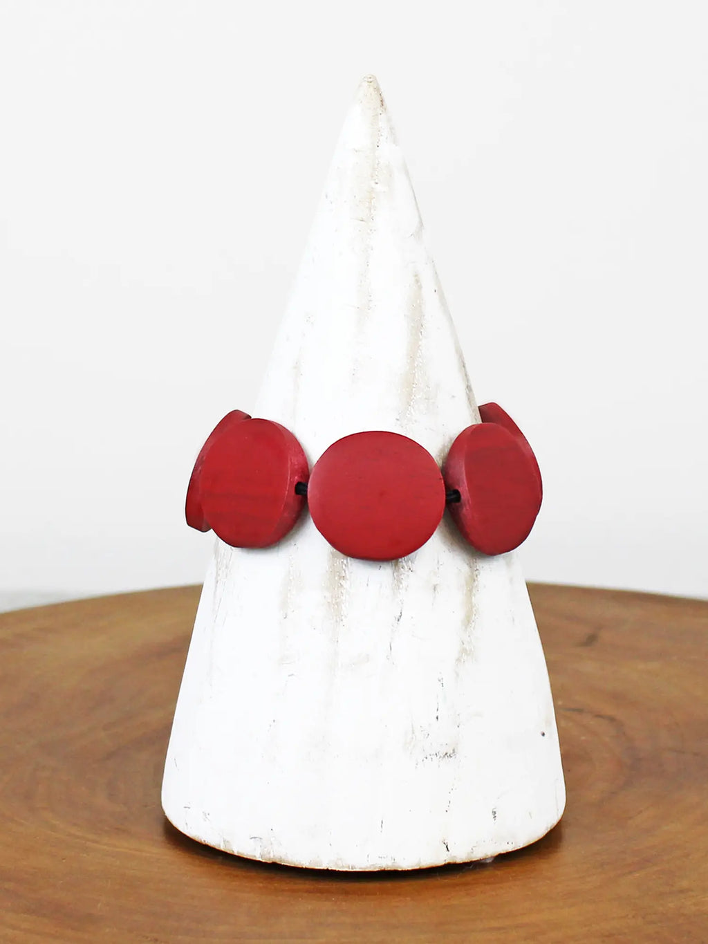 Suzie Blue Elasticated Wooden Disc Bracelet FB1509