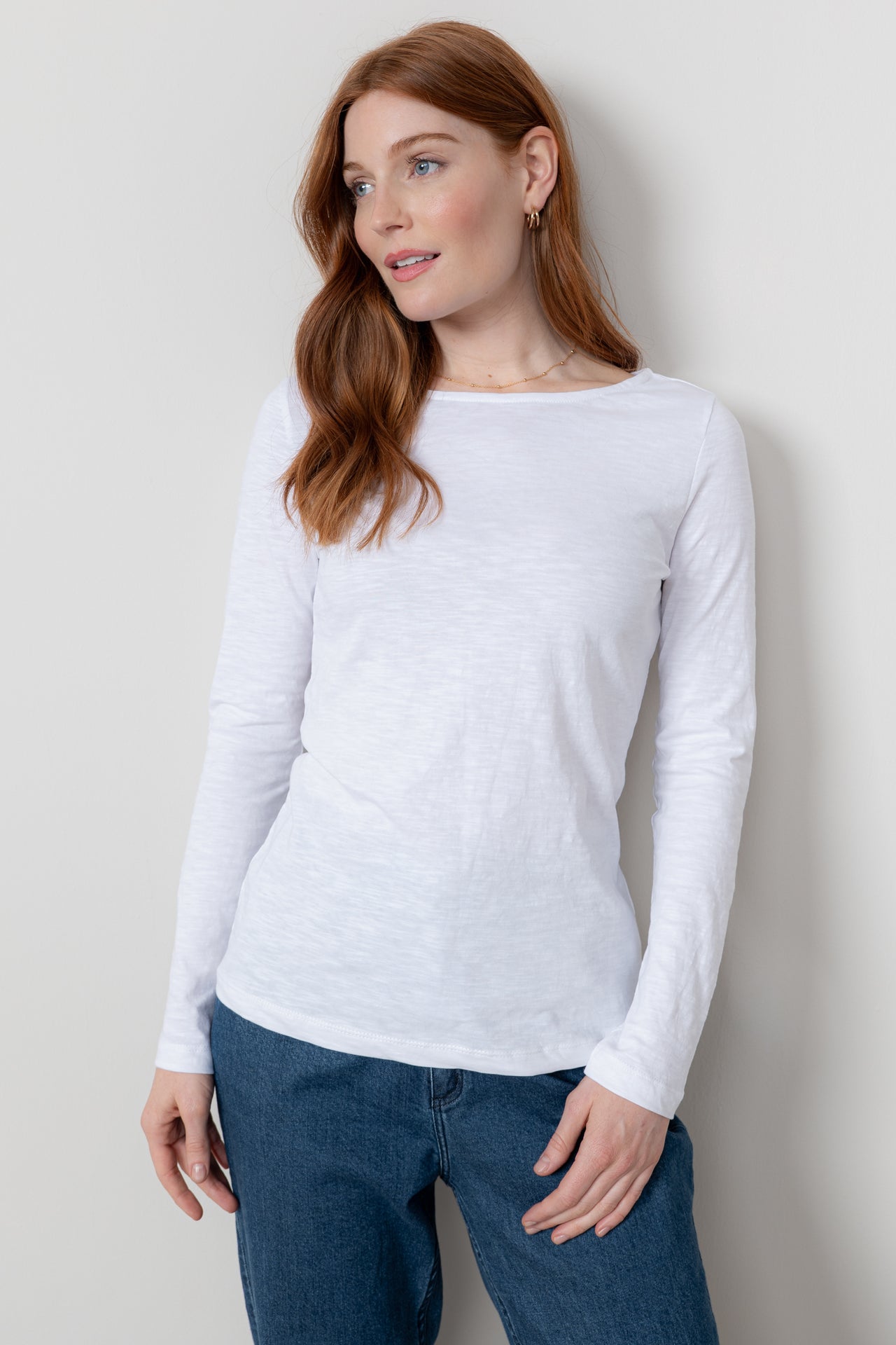 Lily and Me Monica Top Plain-White finn