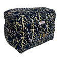 Ellie Beaumont Serendipity Cotton Ultimate Cosmetic Bag - Indigo Ikat-Make up case-