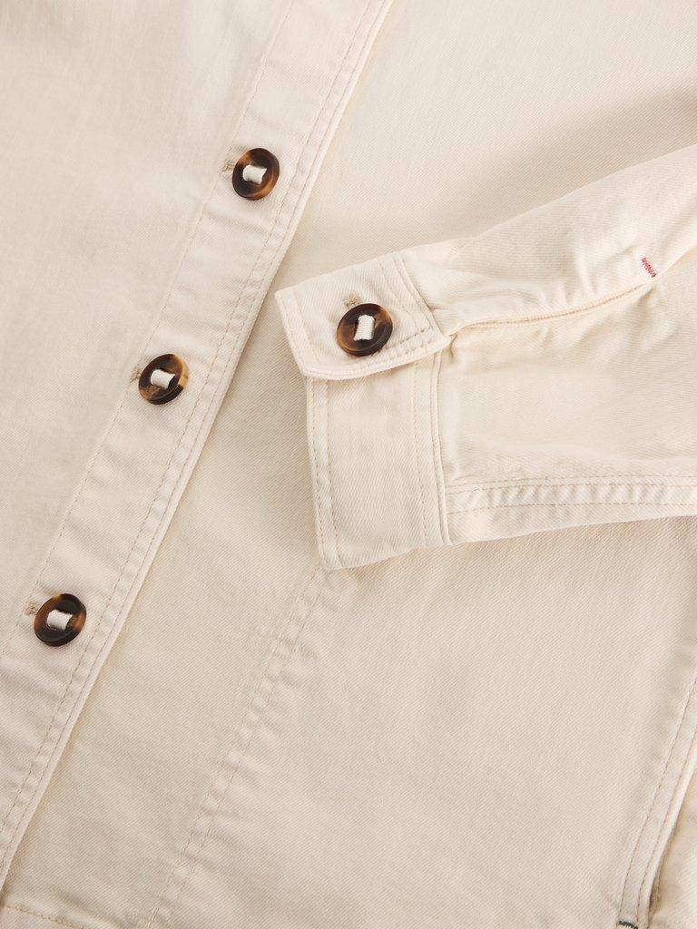 White Stuff Eden Denim Jacket-White Stuff-White finn