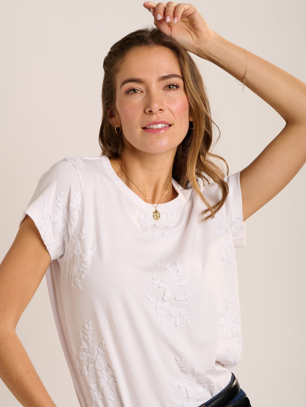 Brakeburn Agathe T-Shirt-Brakeburn-White finn