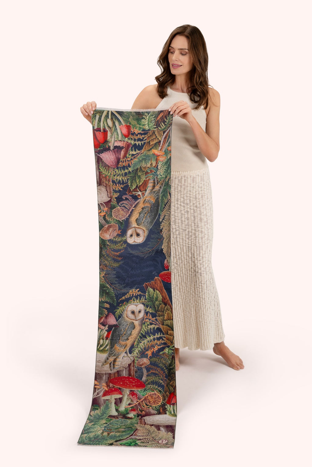 Powder Lux Scarf - Wild Woodland Owl
