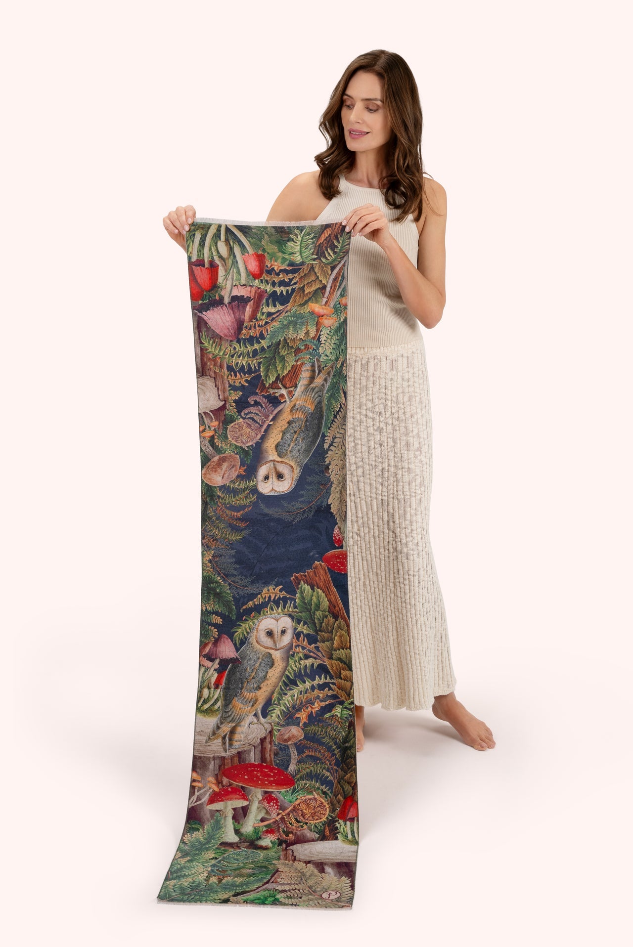 Powder Lux Scarf - Wild Woodland Owl