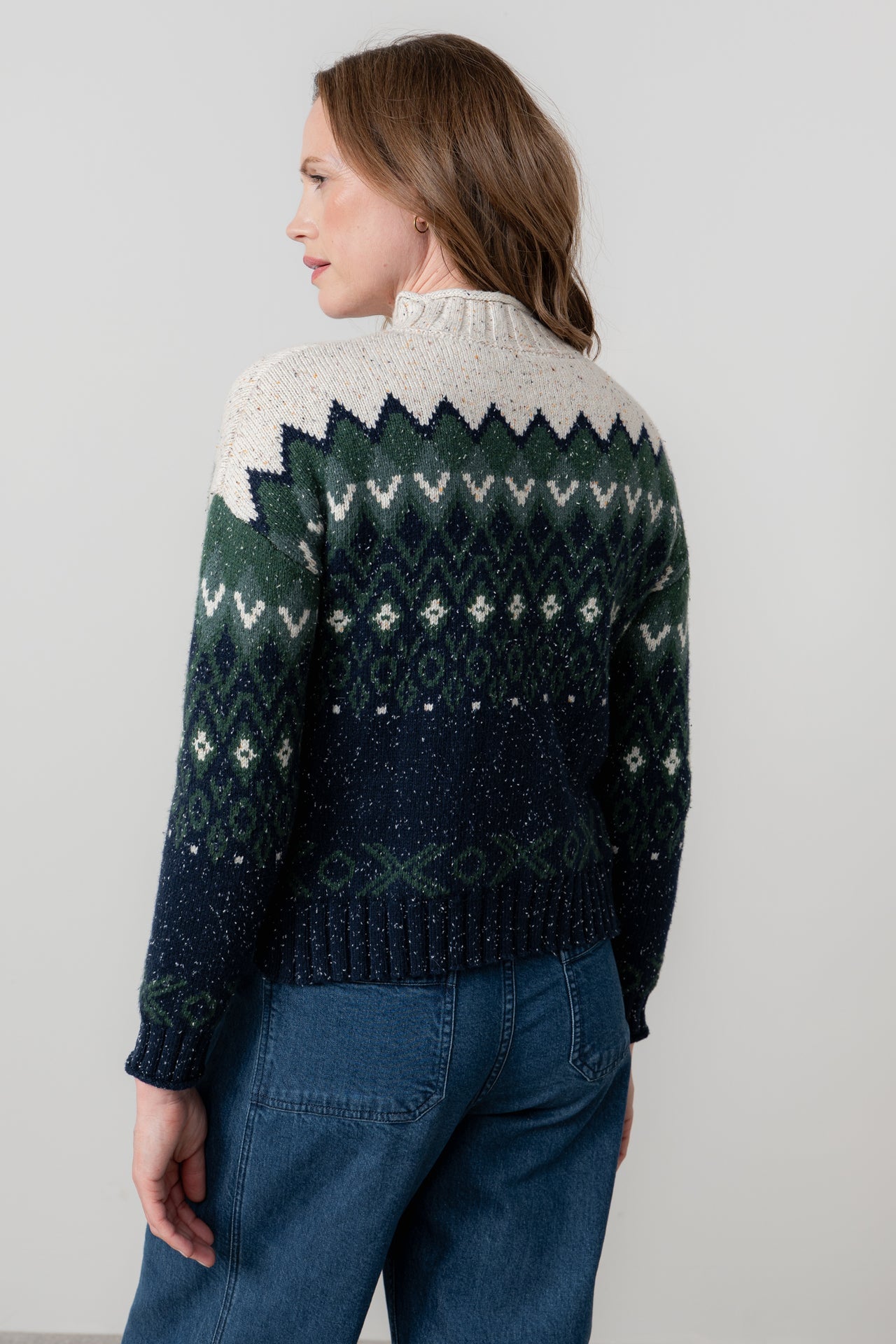 Lily and Me Maeve Jumper Fleck Knit-White finn