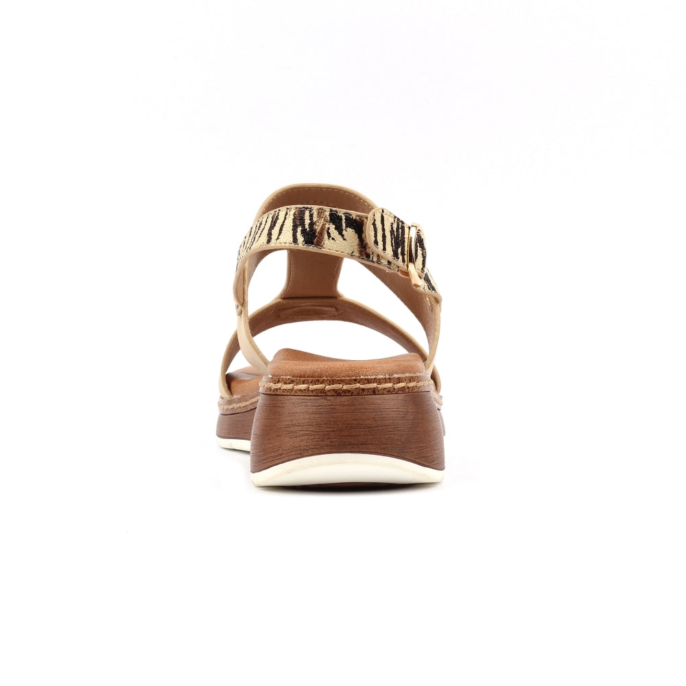 Lunar Georgia Beige Wedge Sandal