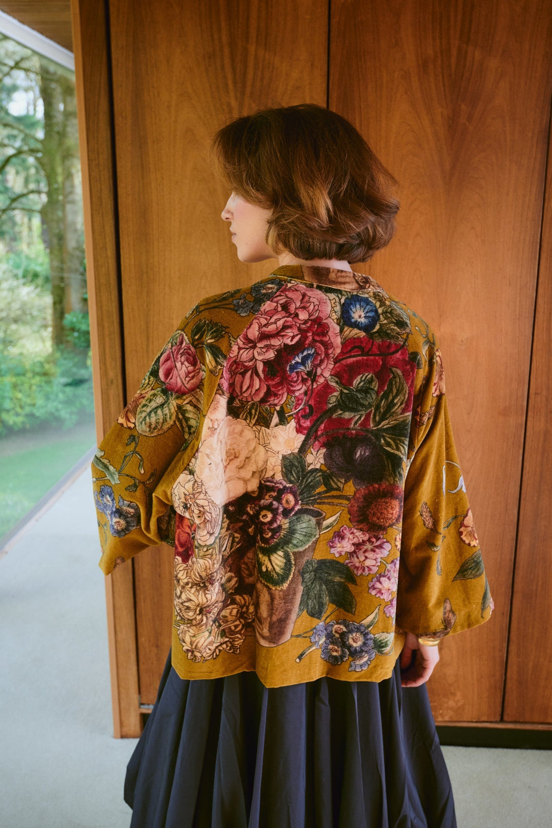 One Hundred Stars Primula Gold Velvet Jacket-Coats & Jackets-White finn