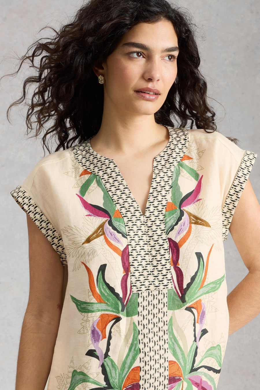 White Stuff Jilly Linen Dress