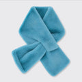 Faux Fur Push Through Scarf - Blue
