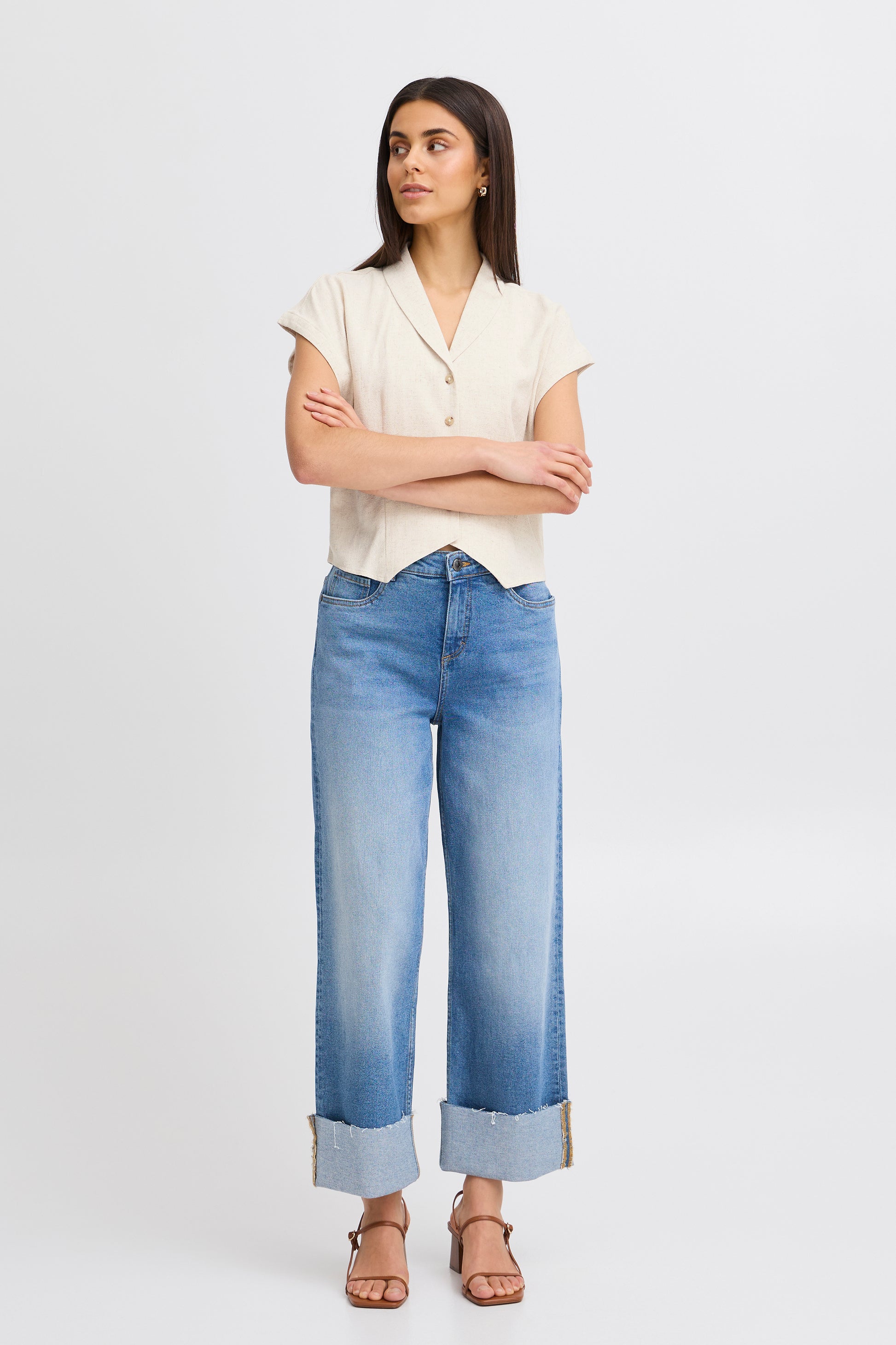 Fransa Fratel Shirt-White finn