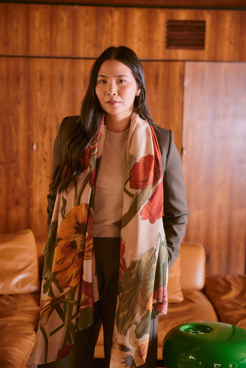 One Hundred Stars Nasturtium Fawn Scarf9