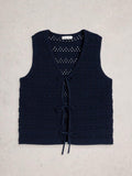 White Stuff Tilda Tie Tank-Knitwear-S-Navy-