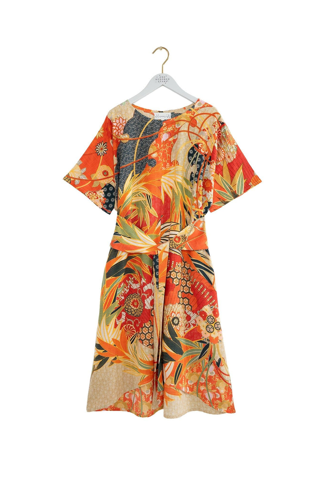 One Hundred Stars Fans Scarlet Obi Dress