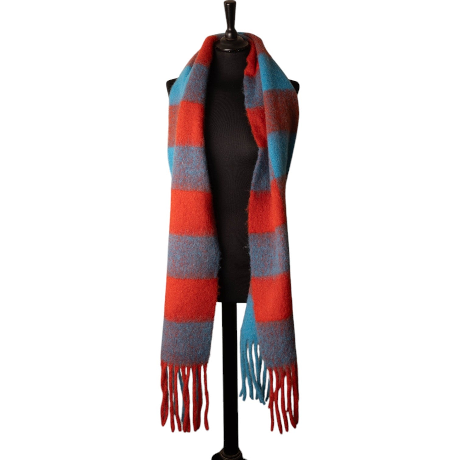 Jess and lou Striped Chunky Scarf-Jess and Lou-White finn