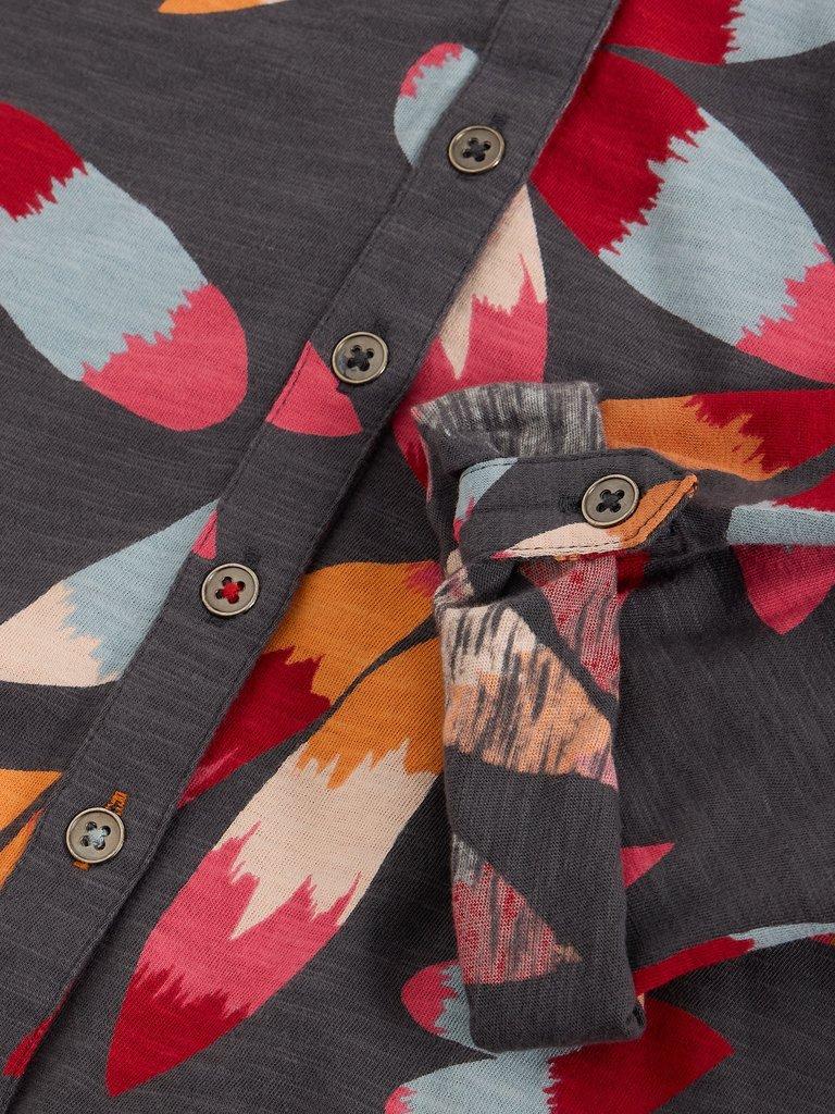 White Stuff Annie Jersey Shirt Grey Print-Shirts & Tops-White finn