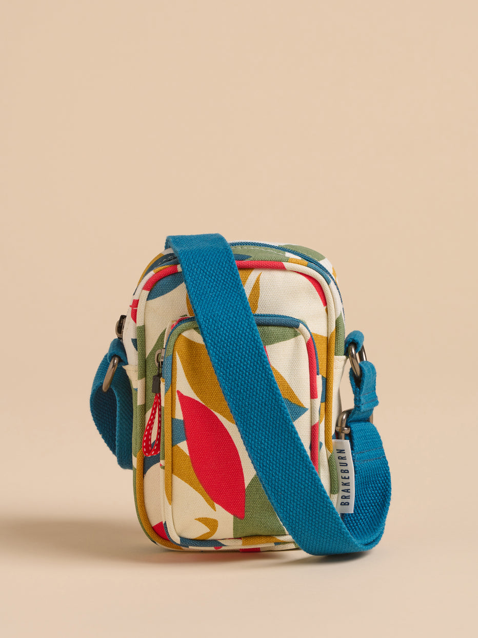 Brakeburn Falling Leaves Acrossbody Bag-White finn