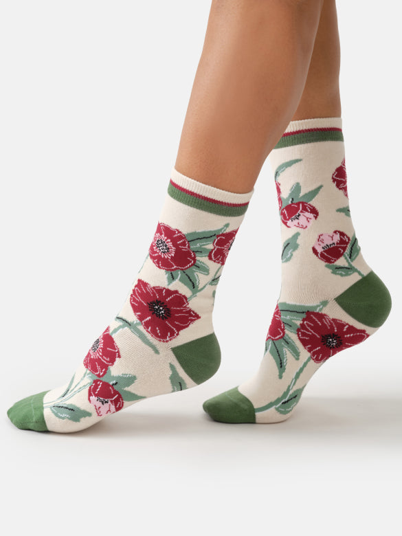 Thought Poppy Meadow Organic Cotton Socks