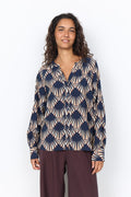 Soya Concept SC-HALIN AOP 1 Shirt Navy