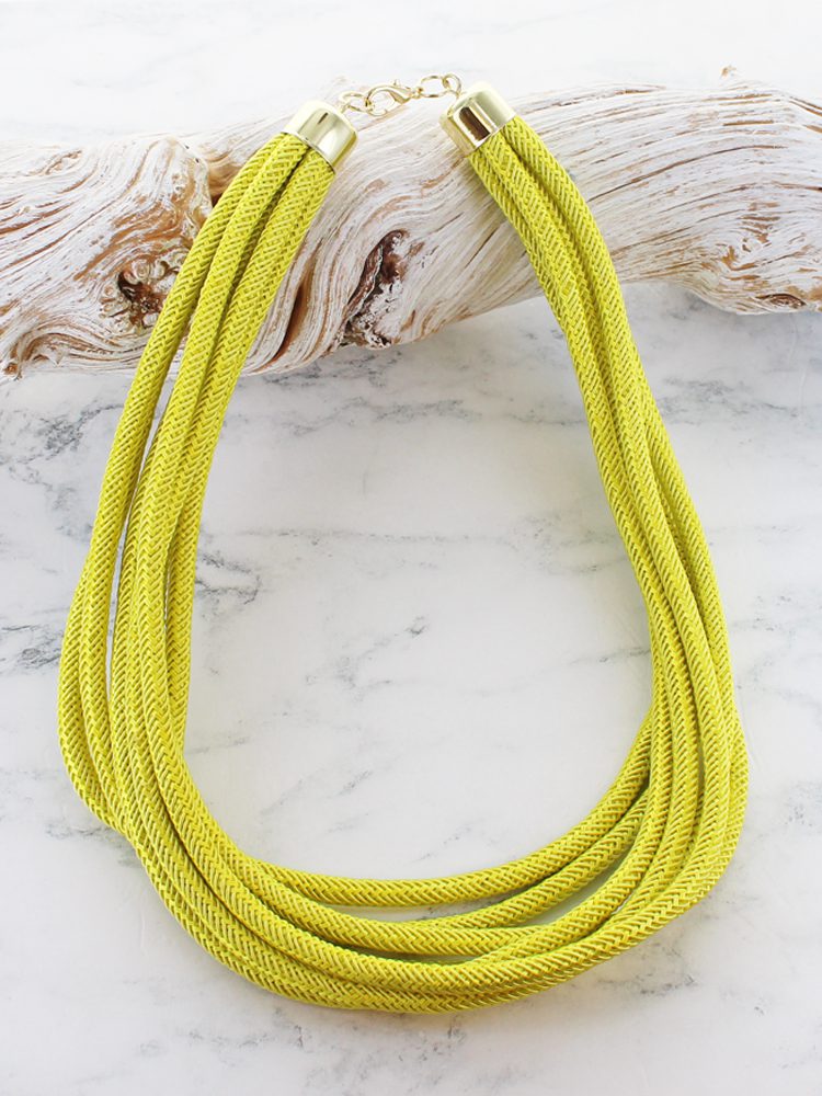 Short Multi Strand Cord Necklace AR6603