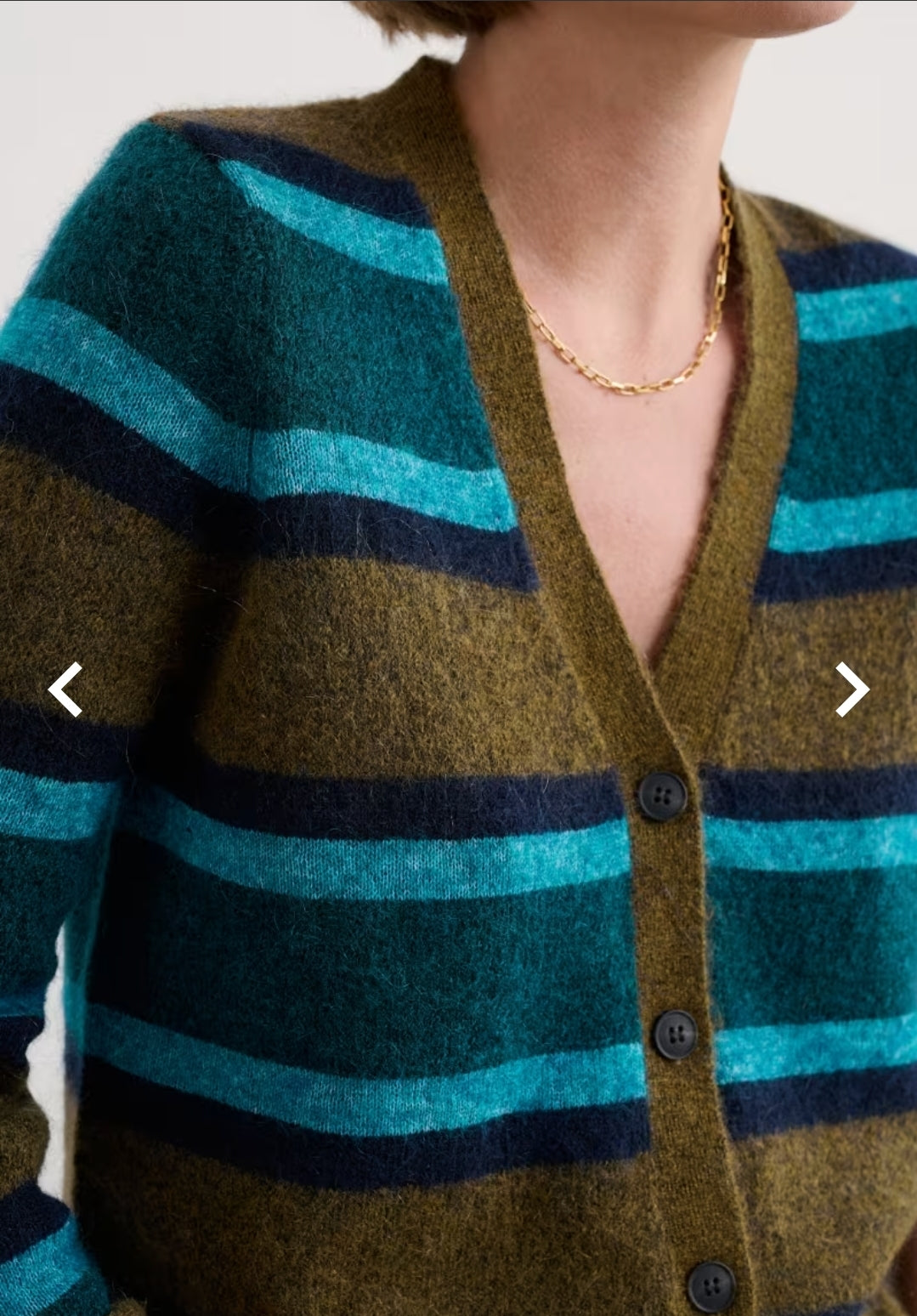 Seasalt Etching V-Neck Cardigan Contains Mohair