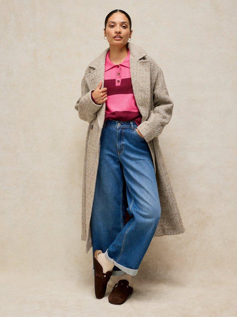 White Stuff camilla stripe collar jumper