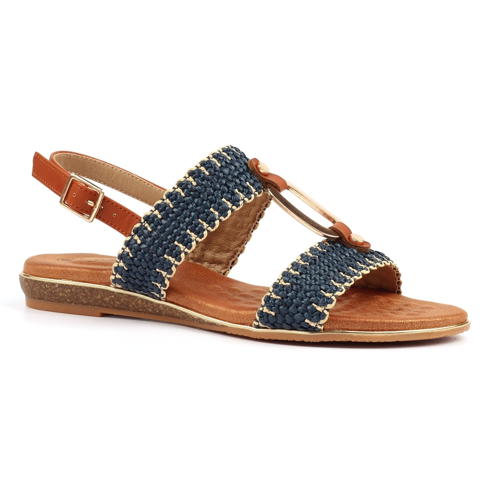 Lunar Jules Navy Sandal-Lunar-White finn