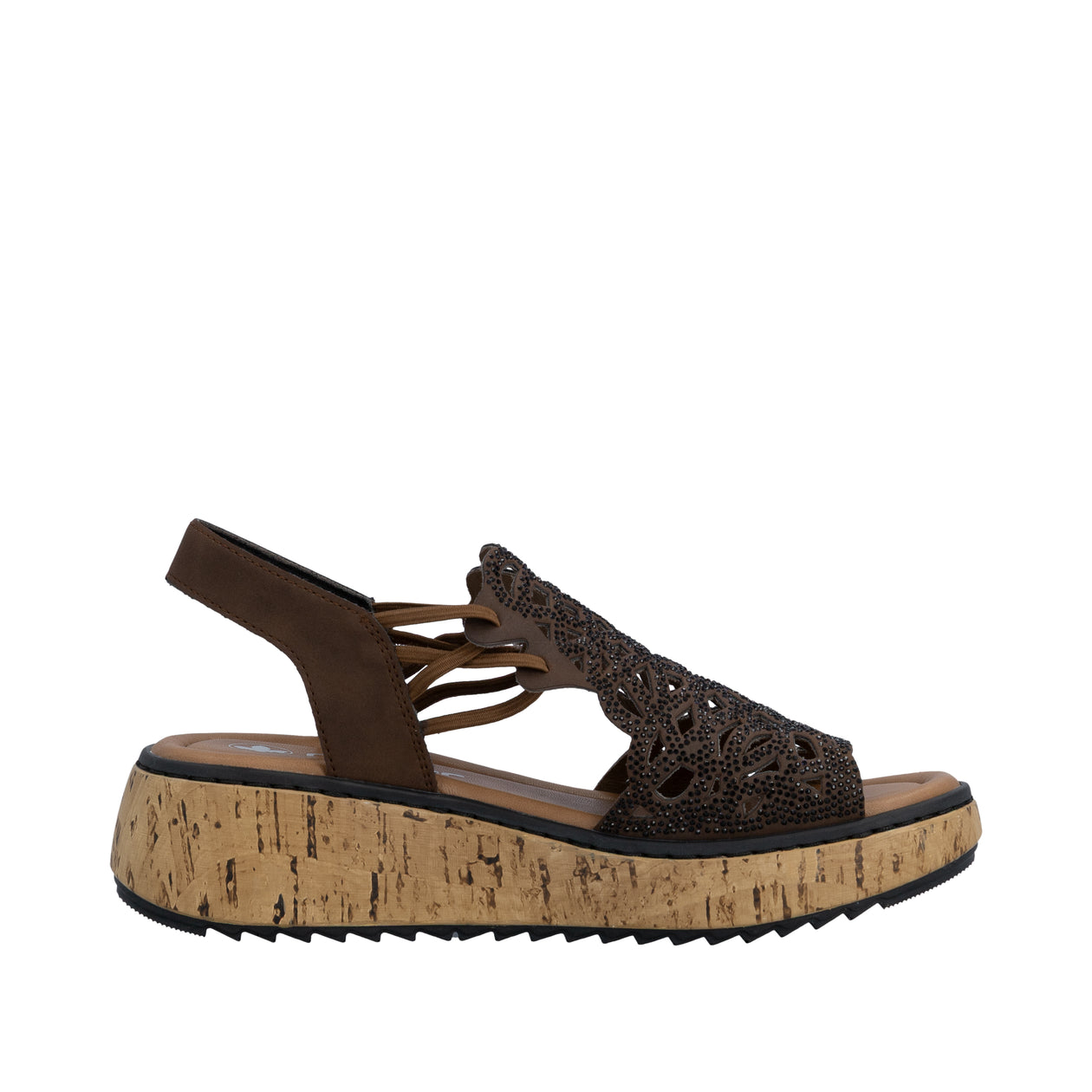 Rieker Women's Wedge Sandal - Brown V1765