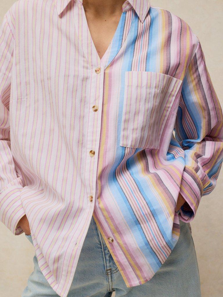 White Stuff saffie mixed stripe shirt