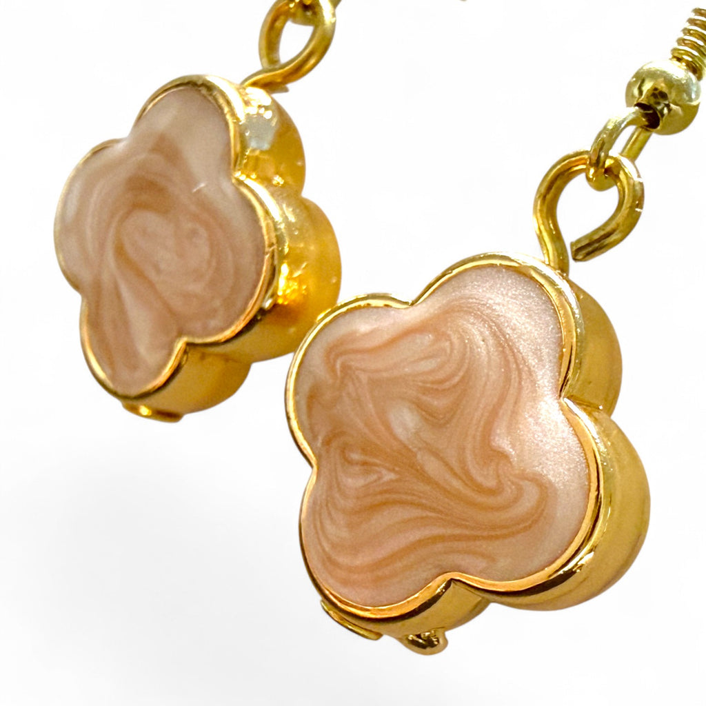 Jess and lou Pearlescent Clover Drop Earring ER191-Jess and Lou-White finn