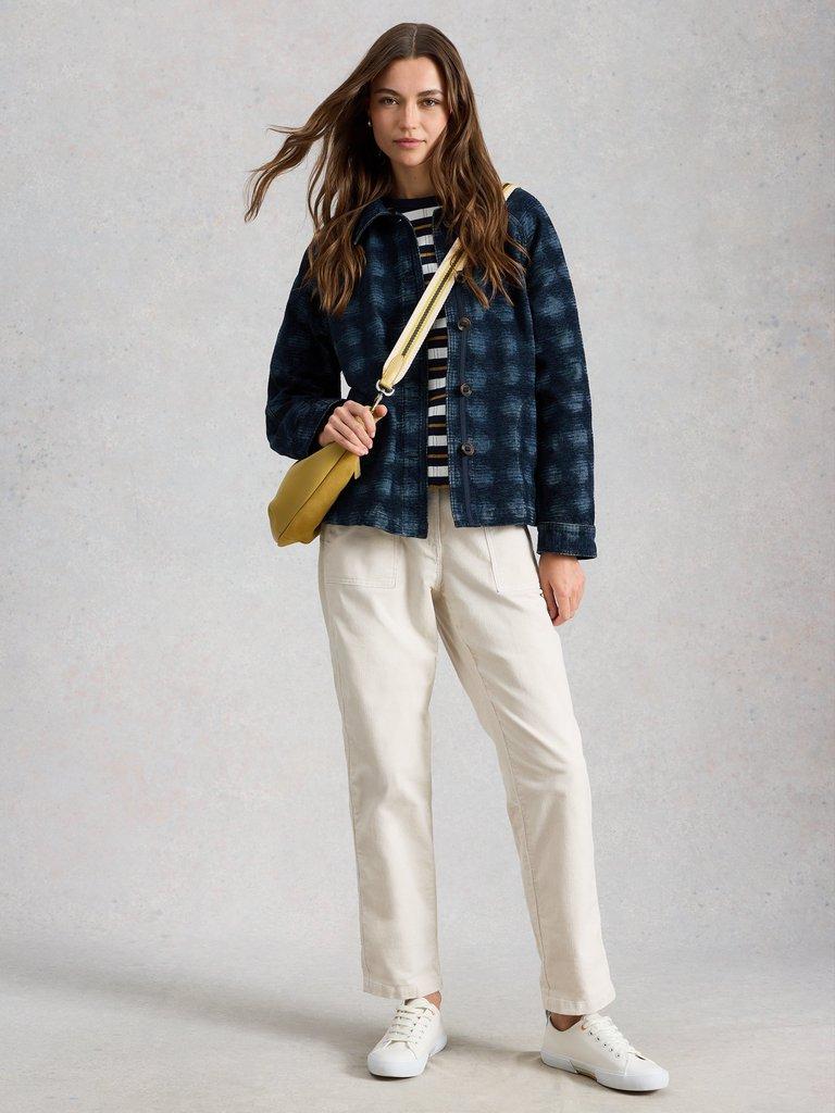 White Stuff Eden Denim Jacquard Jacket-White Stuff-White finn