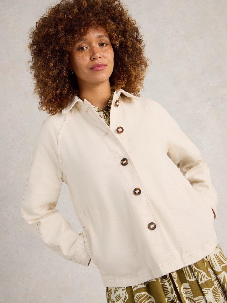 White Stuff Eden Denim Jacket-White Stuff-White finn