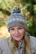 Pachamama Loch Fyne Merino Roll Back Beanie Green-Hat-White finn