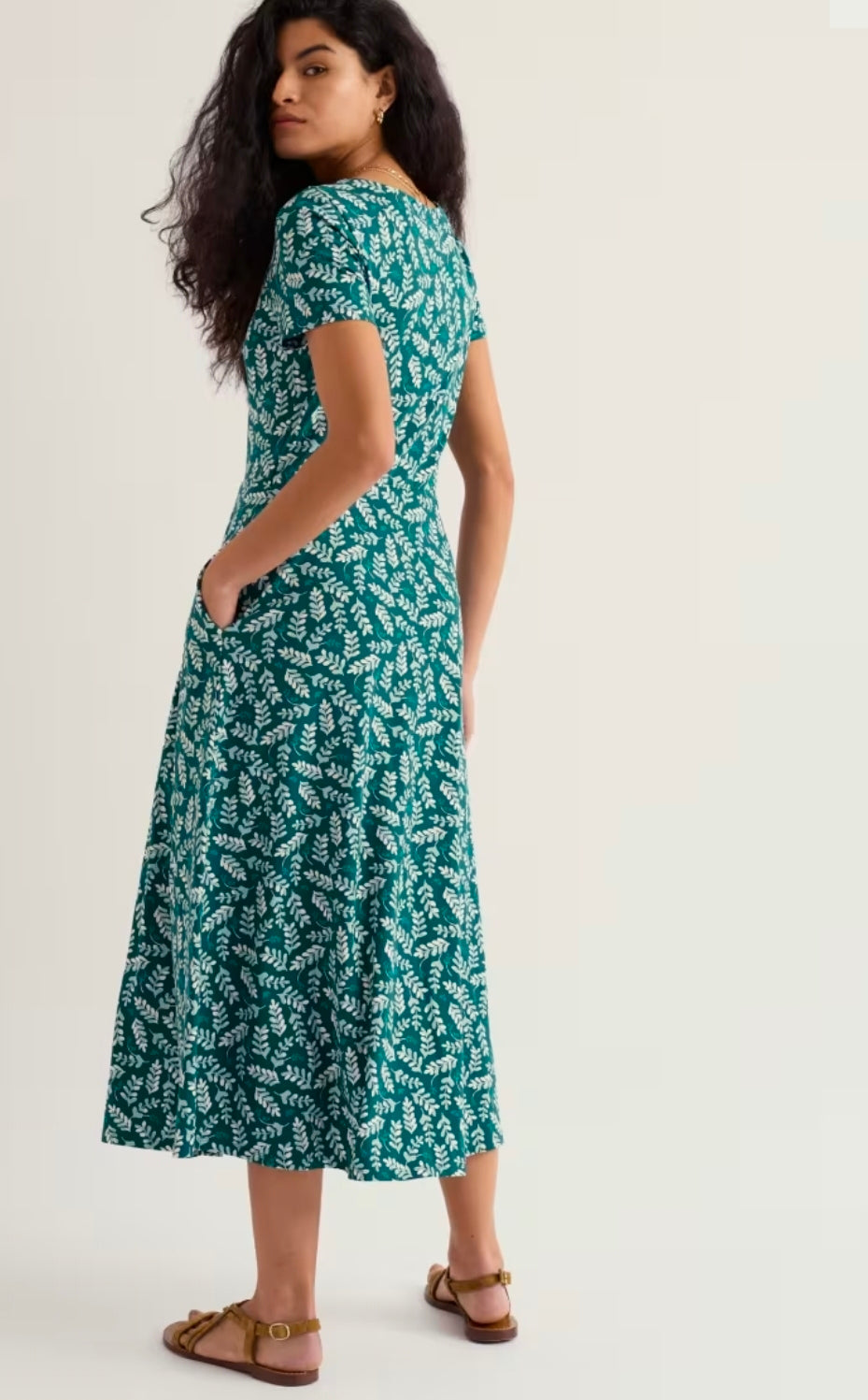 Seasalt Veronica Short Sleeve Midi Dress in GOTS-Certified Organic Cotton