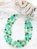 MULTI-STRAND BEADED BUTTON NECKLACE BB1601