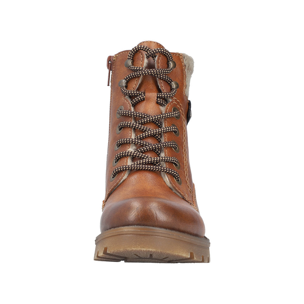 Rieker Tan Ankle Boot 73220-Footwear-White finn