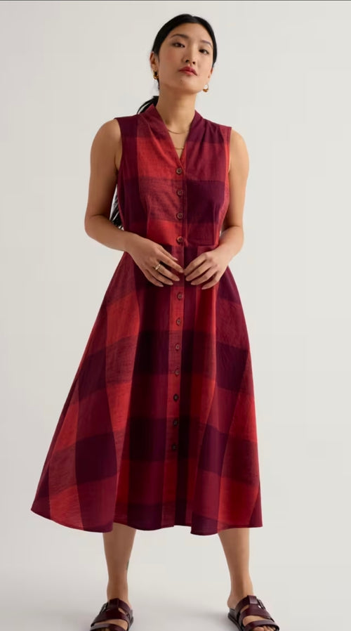 Seasalt Carved Wood Sleeveless Yarn-Dyed Dress