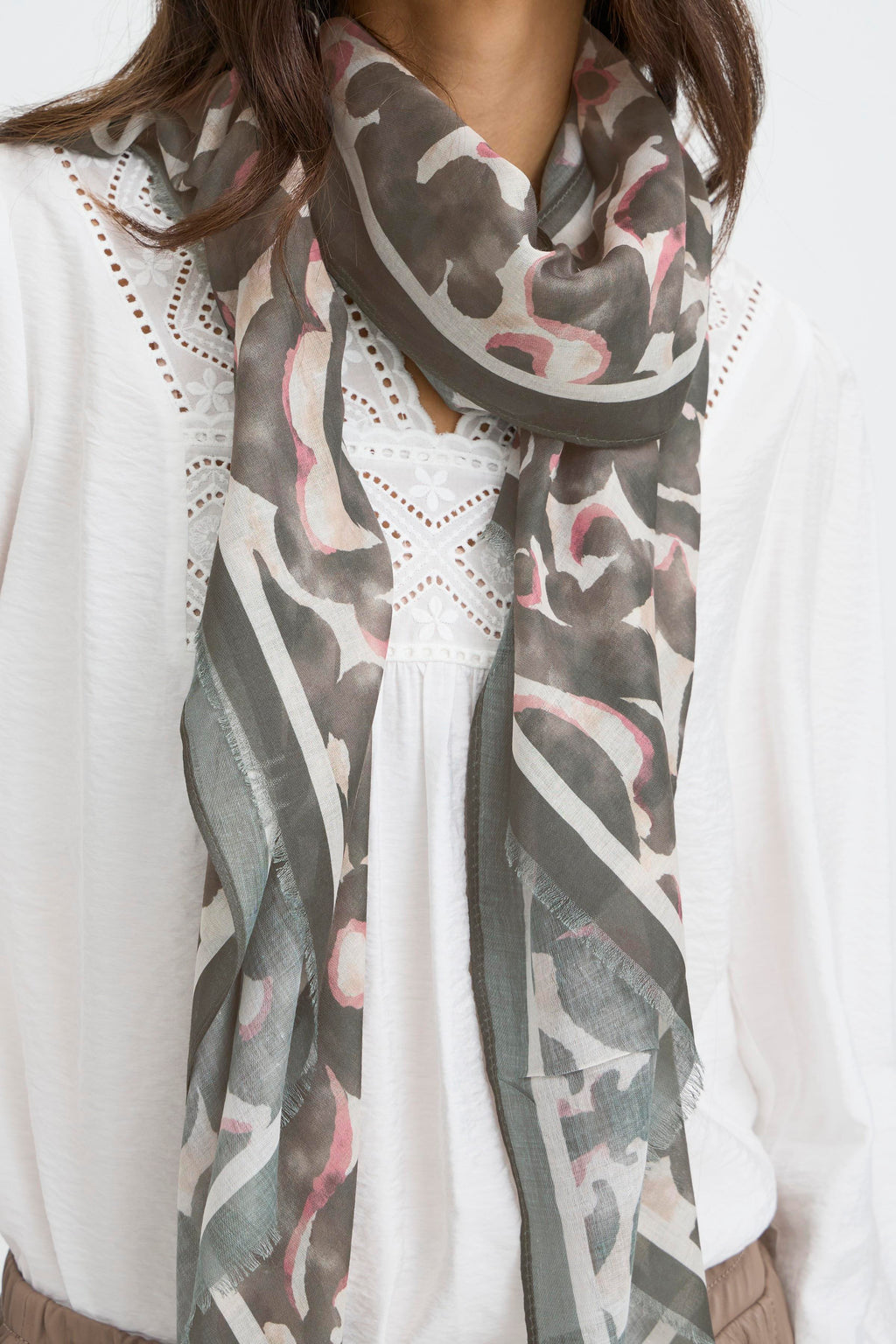 Fransa Frsanni Scarf-Fransa-White finn