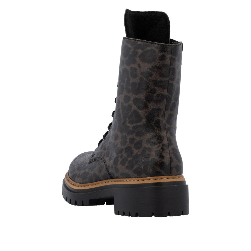 Rieker Black Ankle Boot 72627-Footwear-White finn