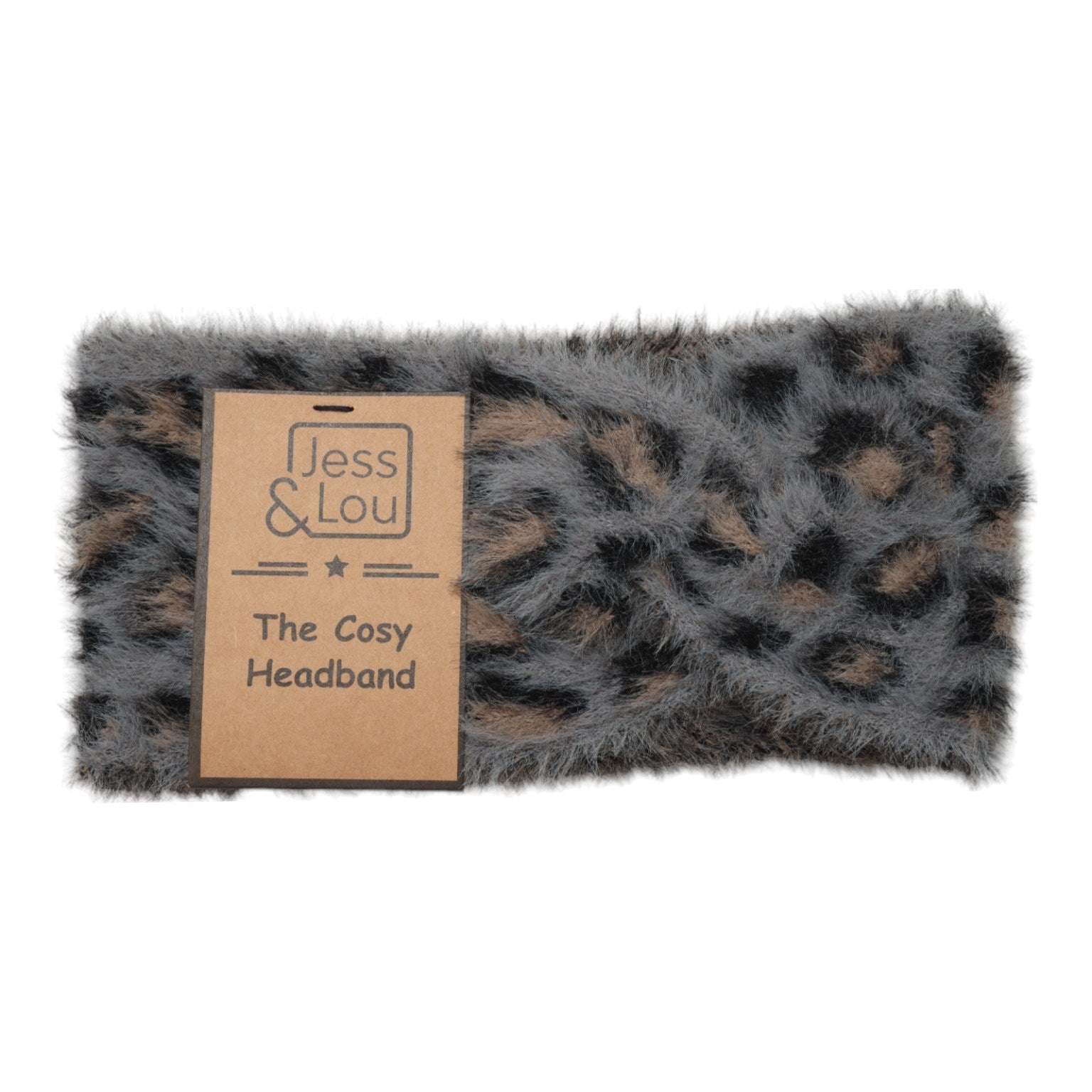 Jess and Lou Animal Print Headband-Headband-White finn