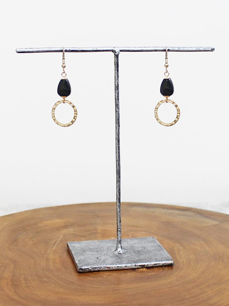 Beaten Ring Drop Earrings AY6603