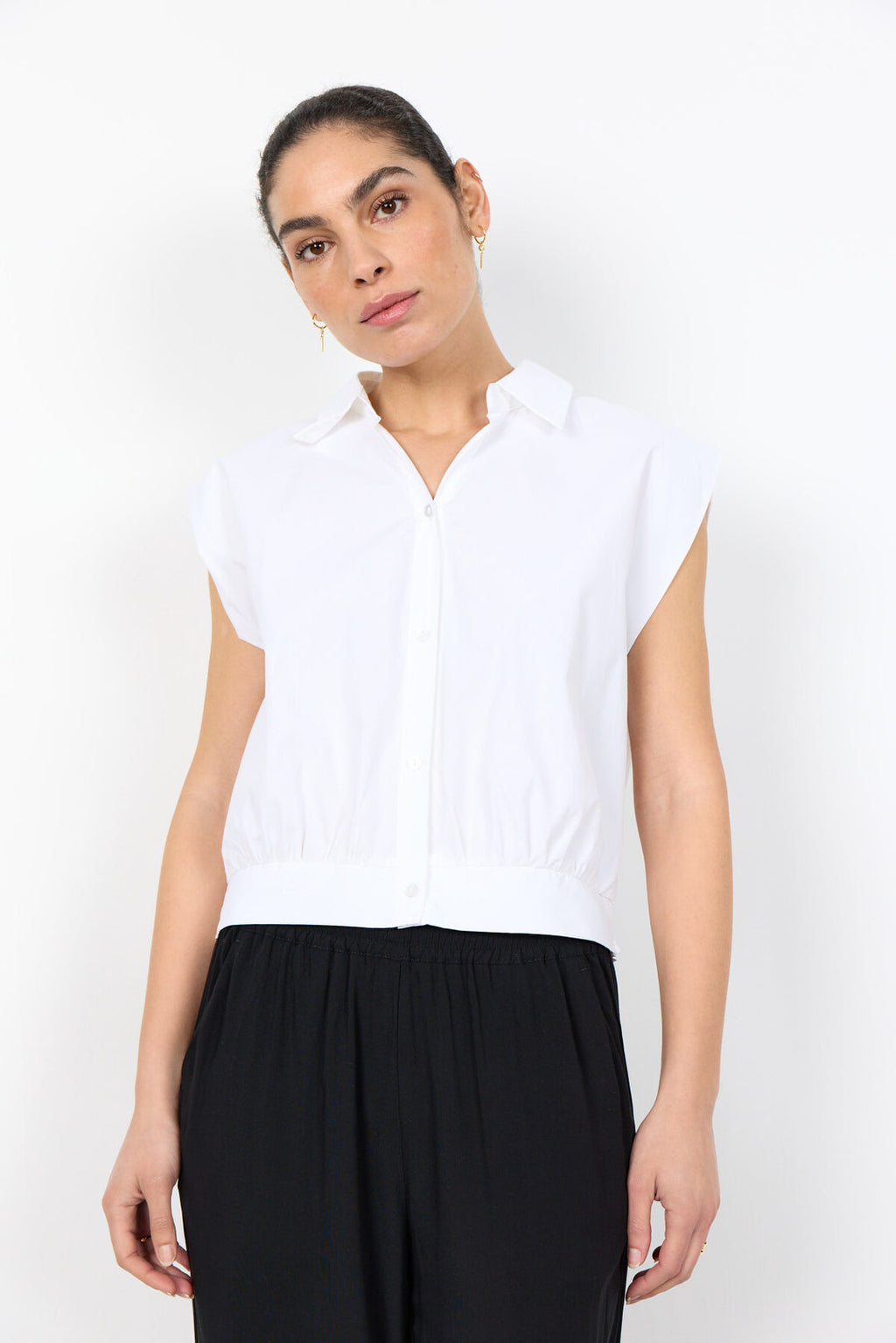 Soya Concept SC-NETTI 123 Shirt White-Shirts & Tops-XS-White-