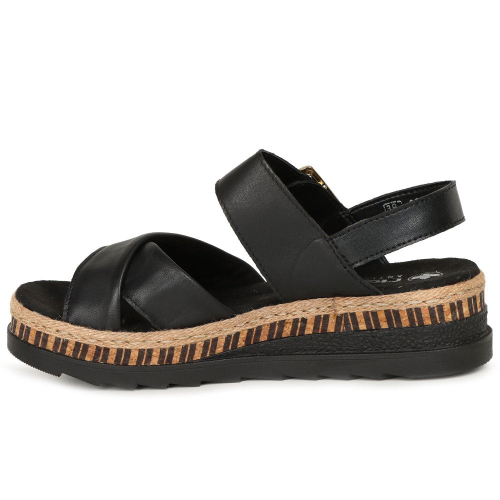 Rieker Chunky Sandal V7951-24-Footwear-37-Black-