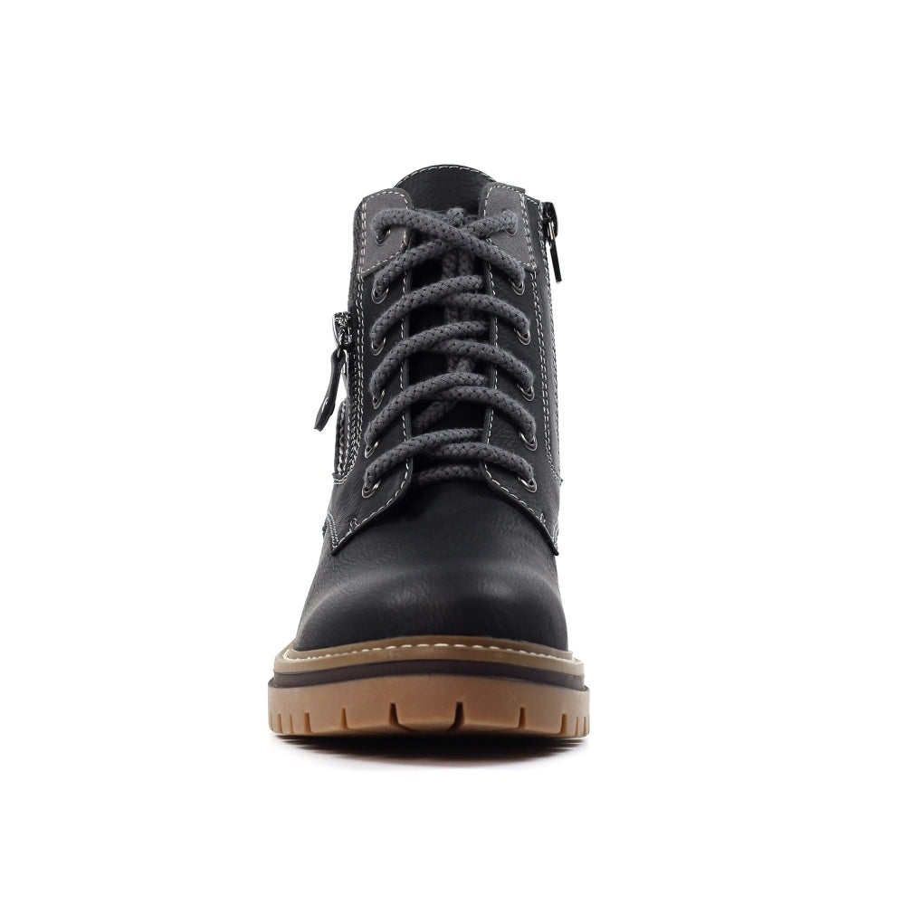Caramel Black Waterproof Ankle Boot