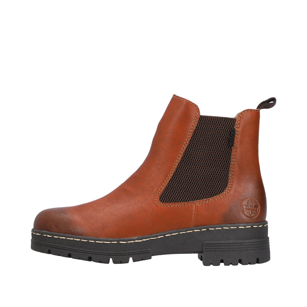 Rieker Tan Chelsea Boot 73892-Footwear-White finn