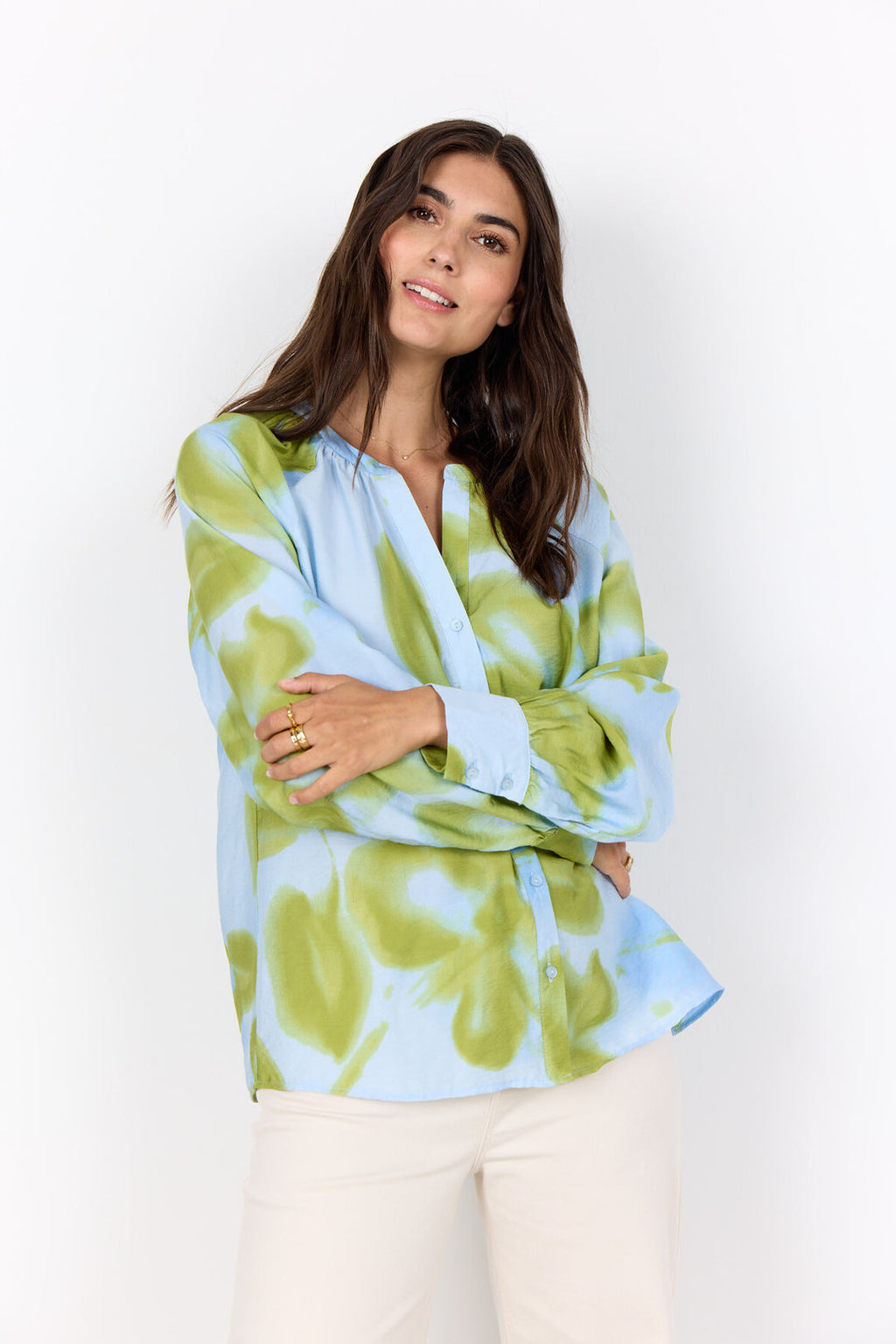Soya Concept SC-CATE 2 Blouse Light blue-Soya Concept-White finn