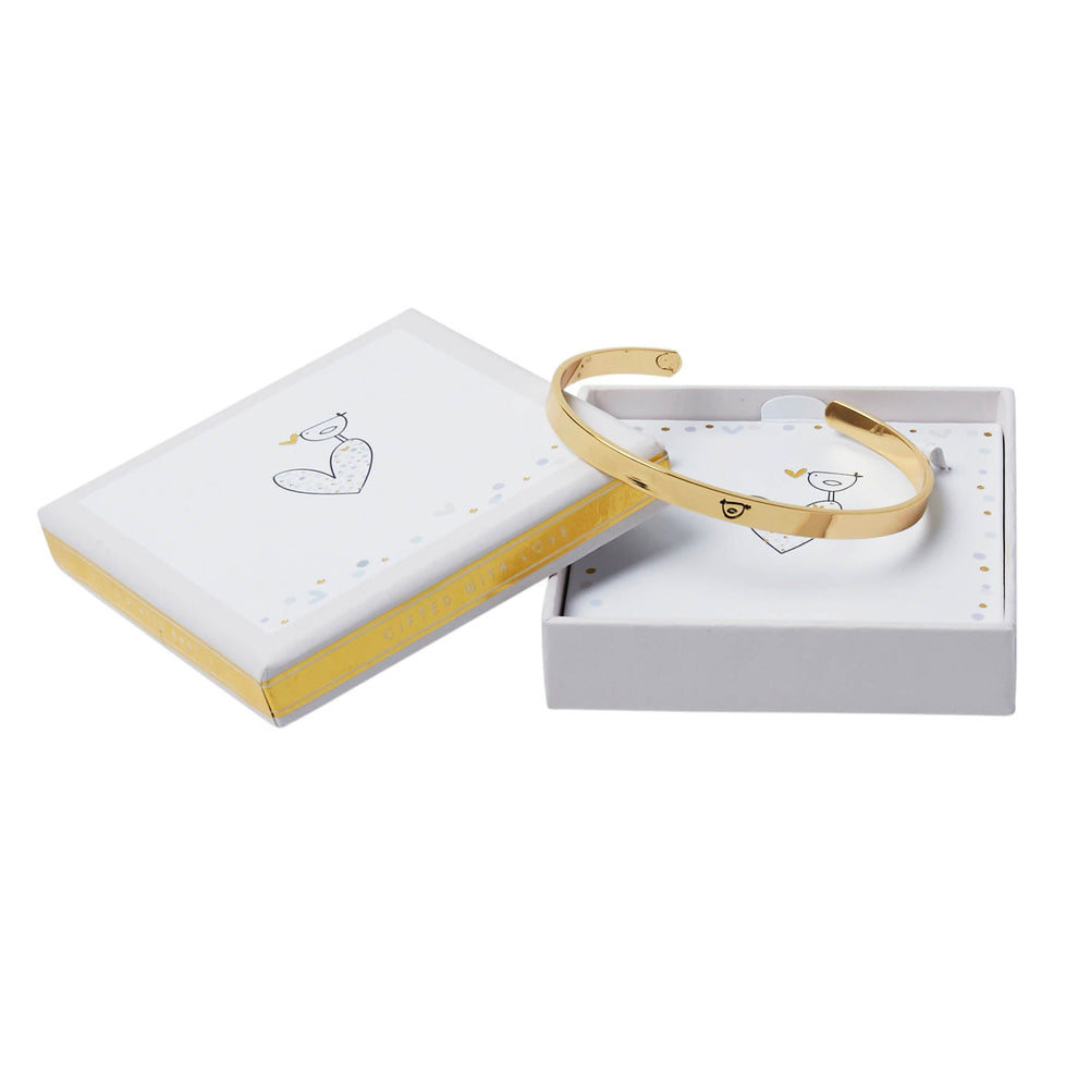 Belly Button Designs Gift Boxed Bangle-White finn