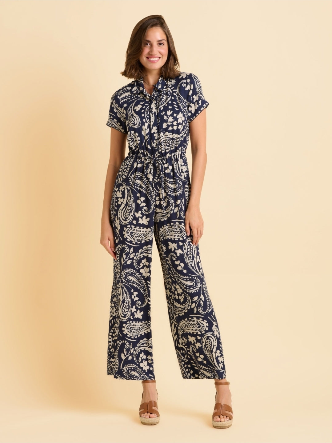 Brakeburn Kathie Jumpsuit-Brakeburn-White finn