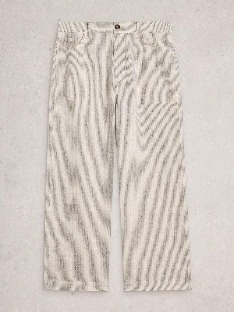 White Stuff Tia Linen Wide Leg Crop-White Stuff-White finn
