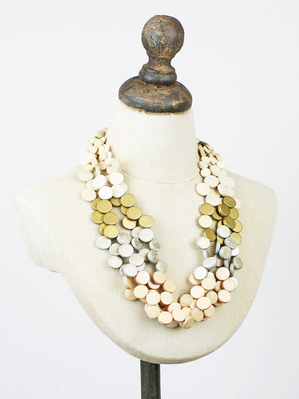 Wooden Cluster Necklace UJ1506